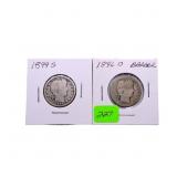 1896O & 1899S Barber quarters