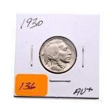 1930 Buffalo nickel AU+