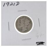 1921-D Mercury dime