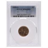 1939-S Lincoln cent PCGS MS66RD