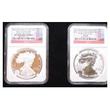 2012-S silver eagel proof and reverse proof,