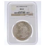 1921 Morgan dollar NGC MS62
