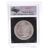 1897 Morgan dollar NGS MS63 cleaned