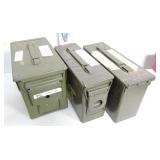 Lot of 3 ammo cans
