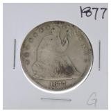 1877 Seated Liberty half G