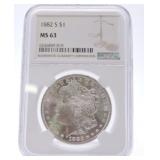 1882-S Morgan dollar NGC MS63