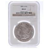1882-O Morgan dollar NGC MS62