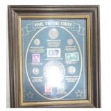 Hail to the Chief US type set, framed