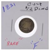 1831 Bust half dime F