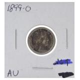 1899-O Barber dime AU