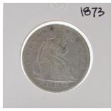 1873 Seated Liberty half EF40