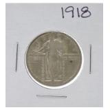 1918 Standing Liberty quarter F12