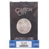 1882-Cc GSA Morgan dollar, NGC MS63, box & COA