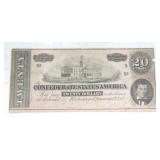 1864 $20 Confederate note