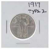 1917 Ty2 Standing Liberty quarter VF20