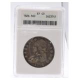 1826 Bust half ANACS EF40