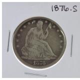 1876-S Seated Liberty half F12