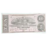 T52 CSA Richmond, VA $10 1862 on pink paper