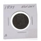 1834 half cent G