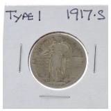 1917-S Ty1 Standing Liberty quarter F12