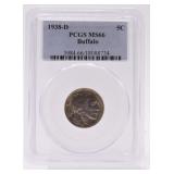 1938-D Buffalo nickel PCGS MS66