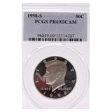 1998-S Kennedy half PCGS PR69DCAM