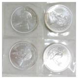 Lot of 4 South Africa Krugerrand 1 oz silver