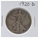 1920-D Walking Liberty half F12