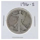 1916-S Walking Liberty half G
