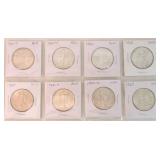 Page of 8 Walking Liberty halves 1945-47,