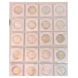 Page of 20 Walking Liberty halves 1944-45,