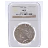 1928-S Peace dollar NGC AU55