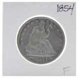 1854 Seated Liberty half F