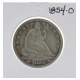 1854-O Seated Liberty half VF20