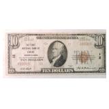 1929 $10 National Currency The First National