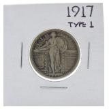 1917 Ty1 Standing Liberty quarter VF20