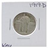 1919-D Standing Liberty quarter F12