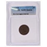 1908-S Indian cent ICG AU 50 details,