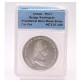 2018 George Washington silver presidental medal,
