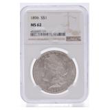 1896 Morgan dollar NGC MS62