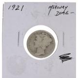 1921 Mercury dime