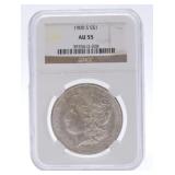19009-S Morgan dollar NGC AU55