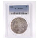 1881-S Morgan dollar PCGS MS64