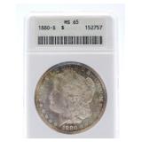 1880-S Morgan dollar ANACS MS65