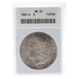 1884-O Morgan dollar ANACS MS65
