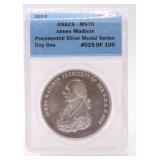 2019 James Madison silver presidential medal,