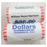 Lot of 2 BU rolls of Presidential dollars,