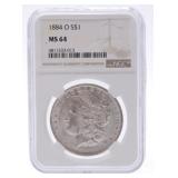 1884-O Morgan dollar NGC MS64