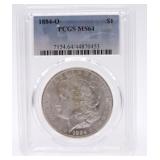 1884-O Morgan dollar PCGS MS64