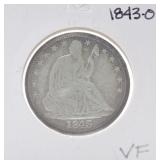 1843-O Seated Liberty half VF